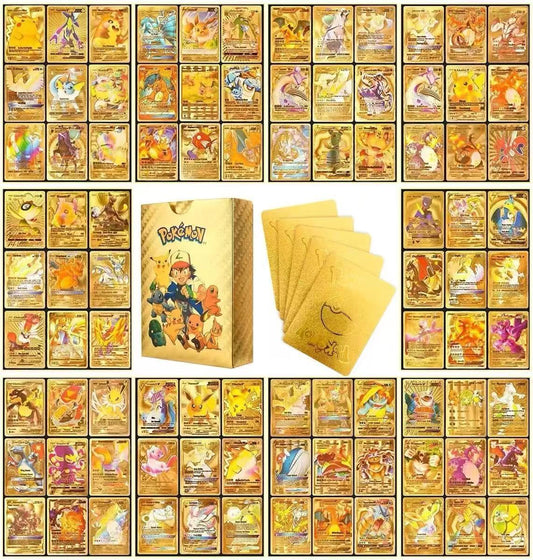 Pokemon Card Diy 55cards golden silver black