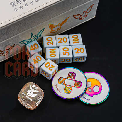 Pokémon TCG Sword & Shield Eevee Advanced Indicator Organizer Box/Dice&Accessory